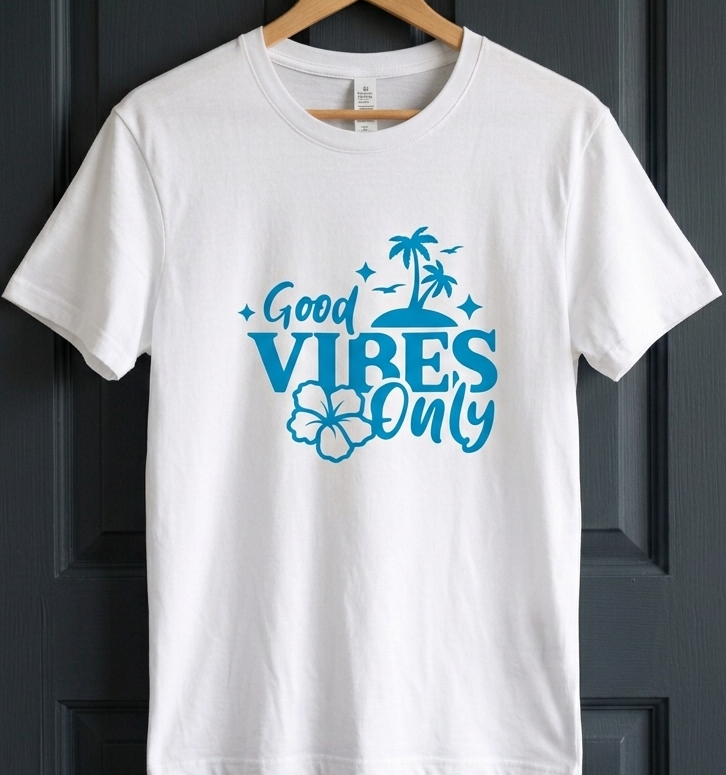 Good Vibes Only | Tropical Palm Graphic Tee
